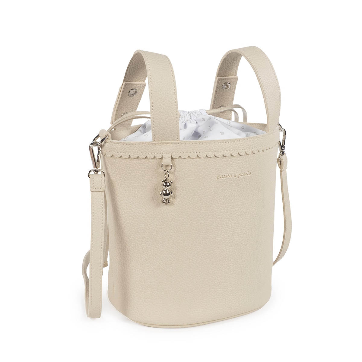 Bolso Bucket Pasito a Pasito Icon - Natural Natural-5