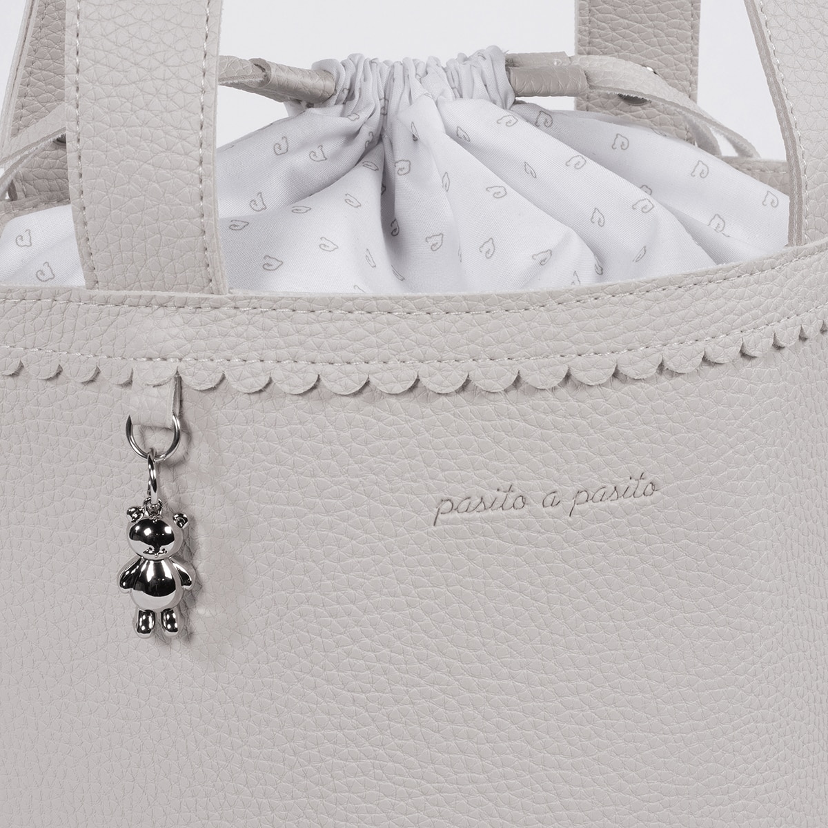 Bolso Bucket Pasito a Pasito Icon - Gris Gris-3