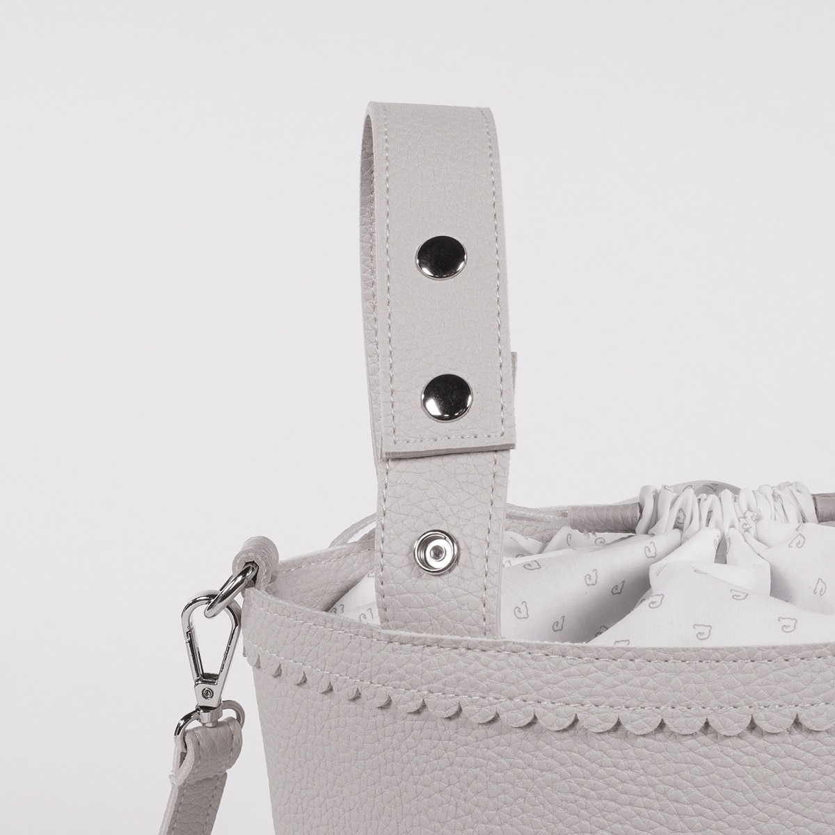 Bolso Bucket Pasito a Pasito Icon - Gris Gris-4