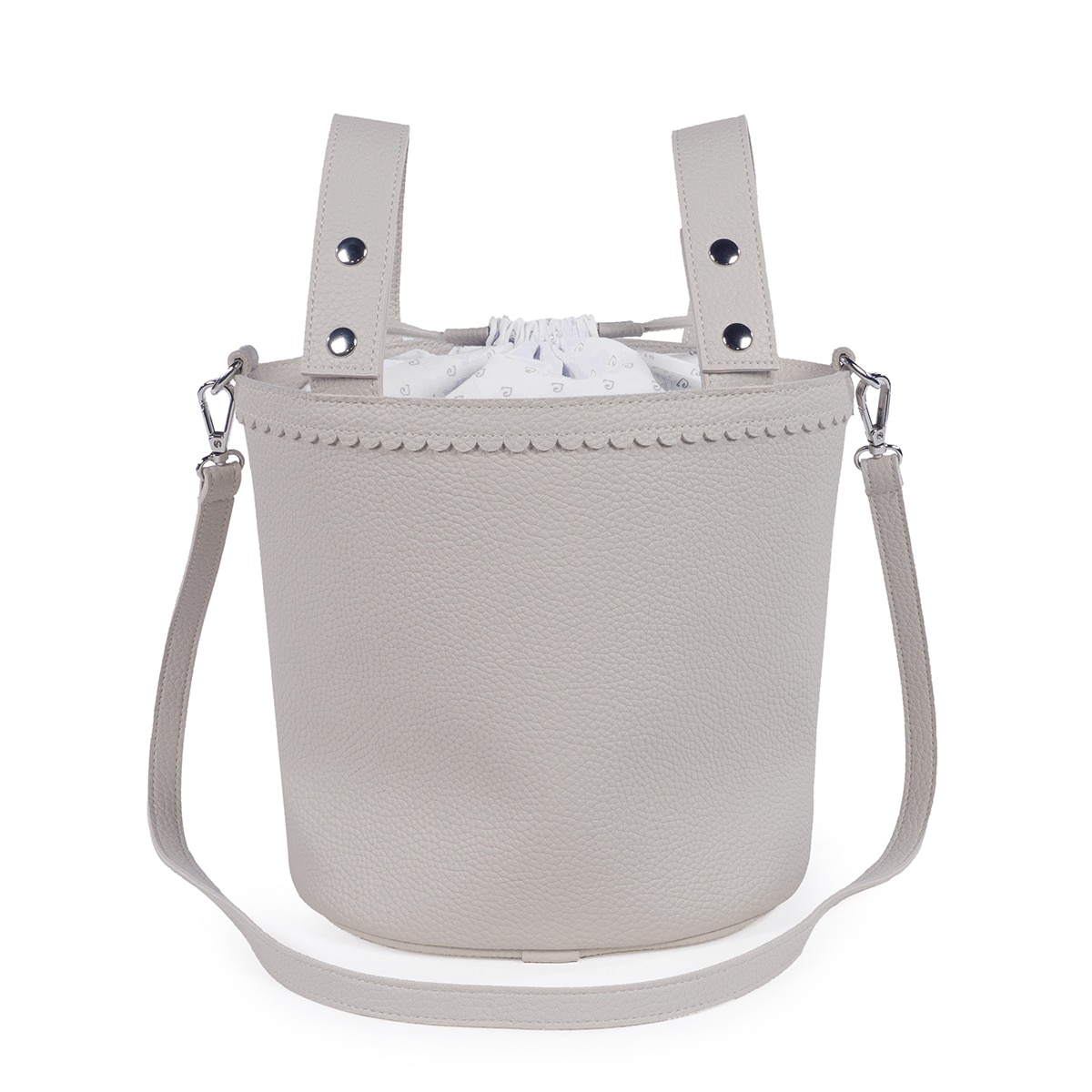 Bolso Bucket Pasito a Pasito Icon - Gris Gris-7