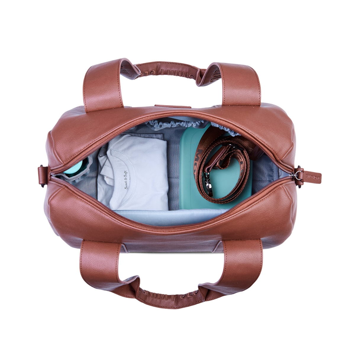 Bolso Childhome Mommy Club Polipiel - Marrón oscuro Marrón oscuro-5