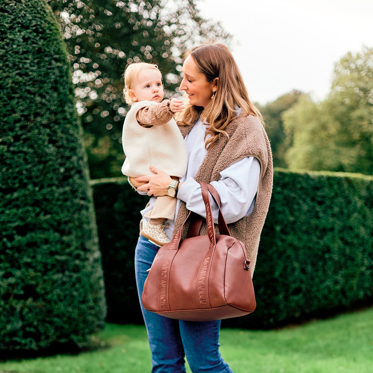 Mala Mommy Club em Polipele Castanho-escuro-11