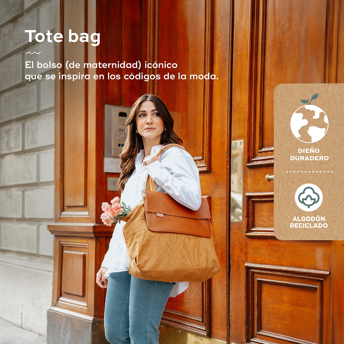 Mala de Maternidade Tote Bag Castanho-claro-2