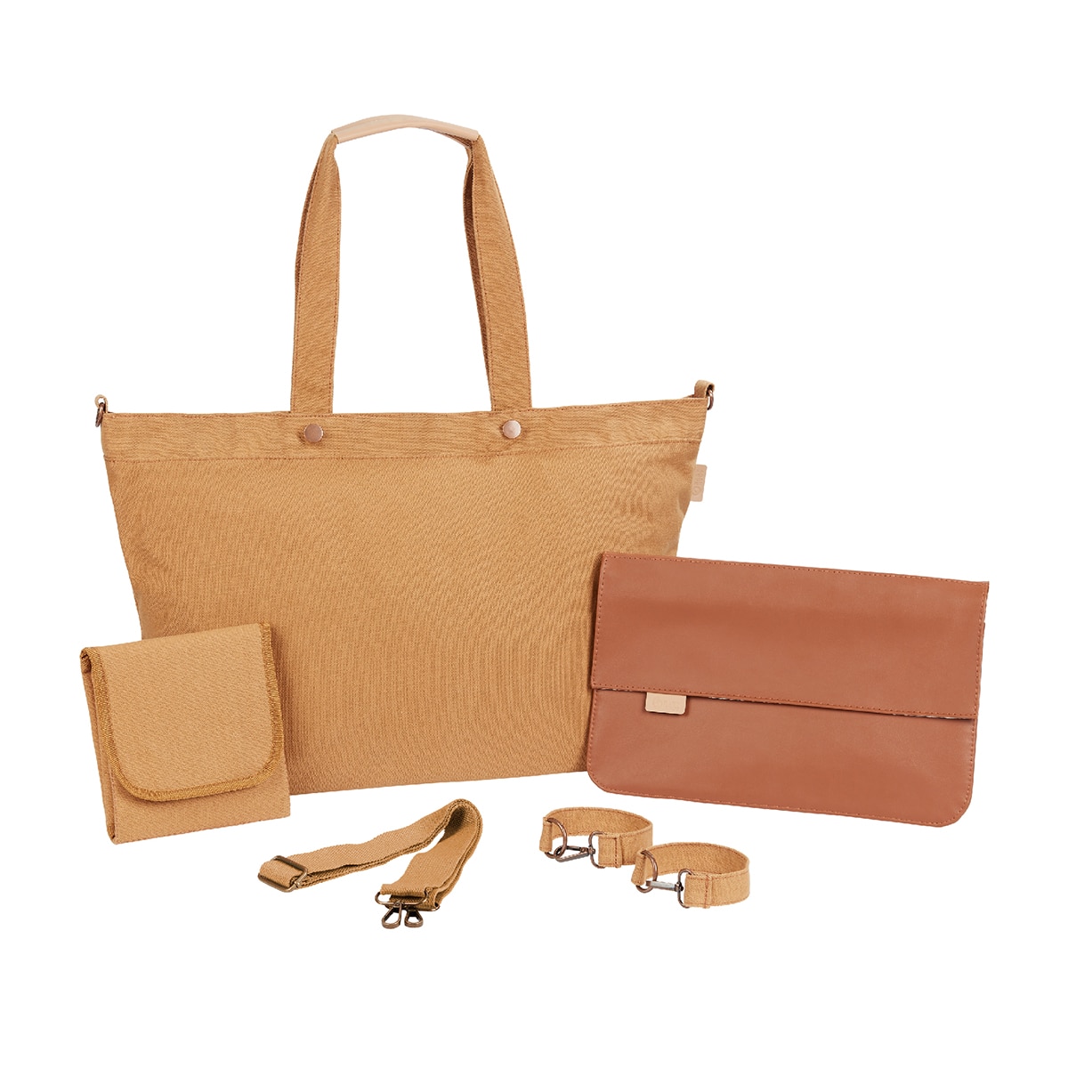 Mala de Maternidade Tote Bag Castanho-claro-8