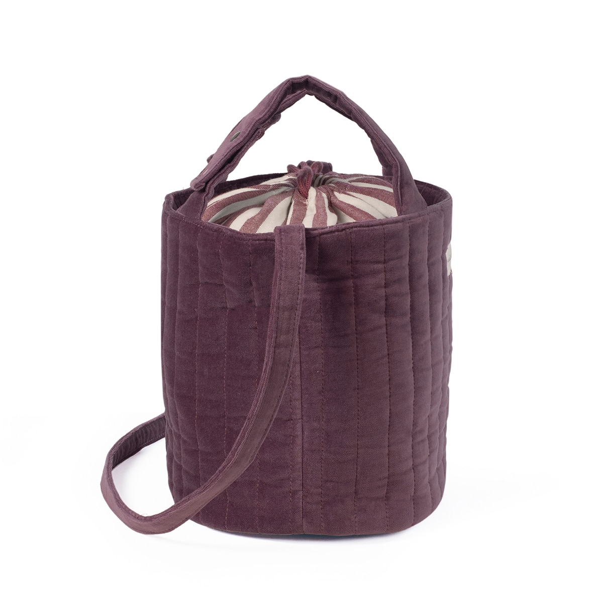 Mala Bucket Cherry Velvet Grená-3