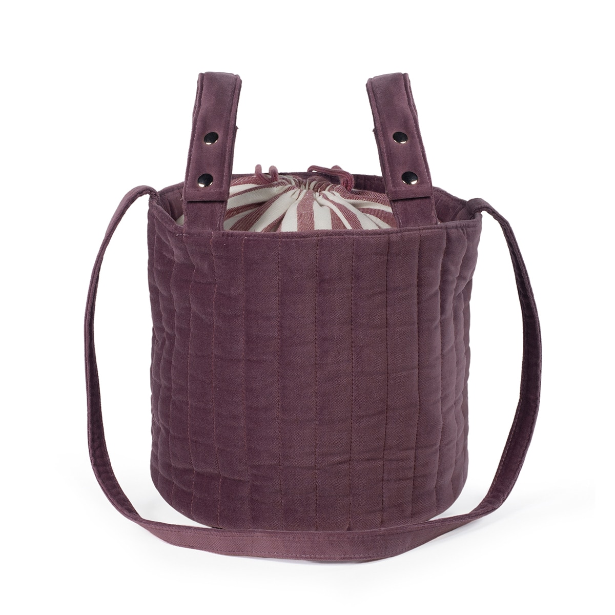 Mala Bucket Cherry Velvet Grená-4