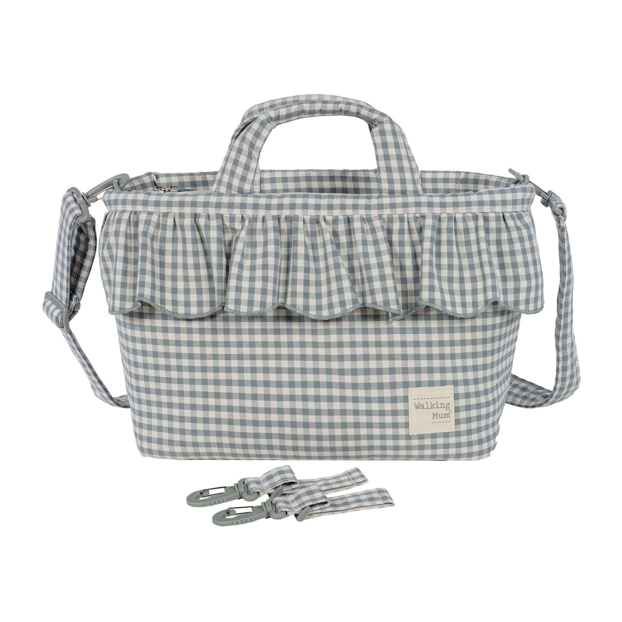 Bolsa em vime Praline Vichy Matcha Verde-2