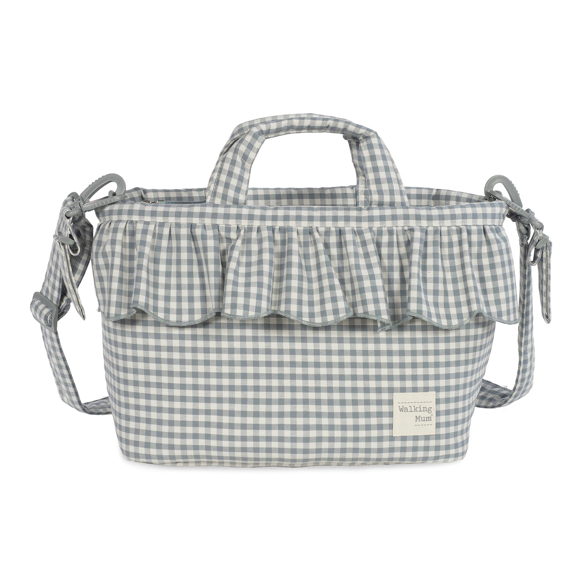 Bolsa em vime Praline Vichy Matcha Verde-3