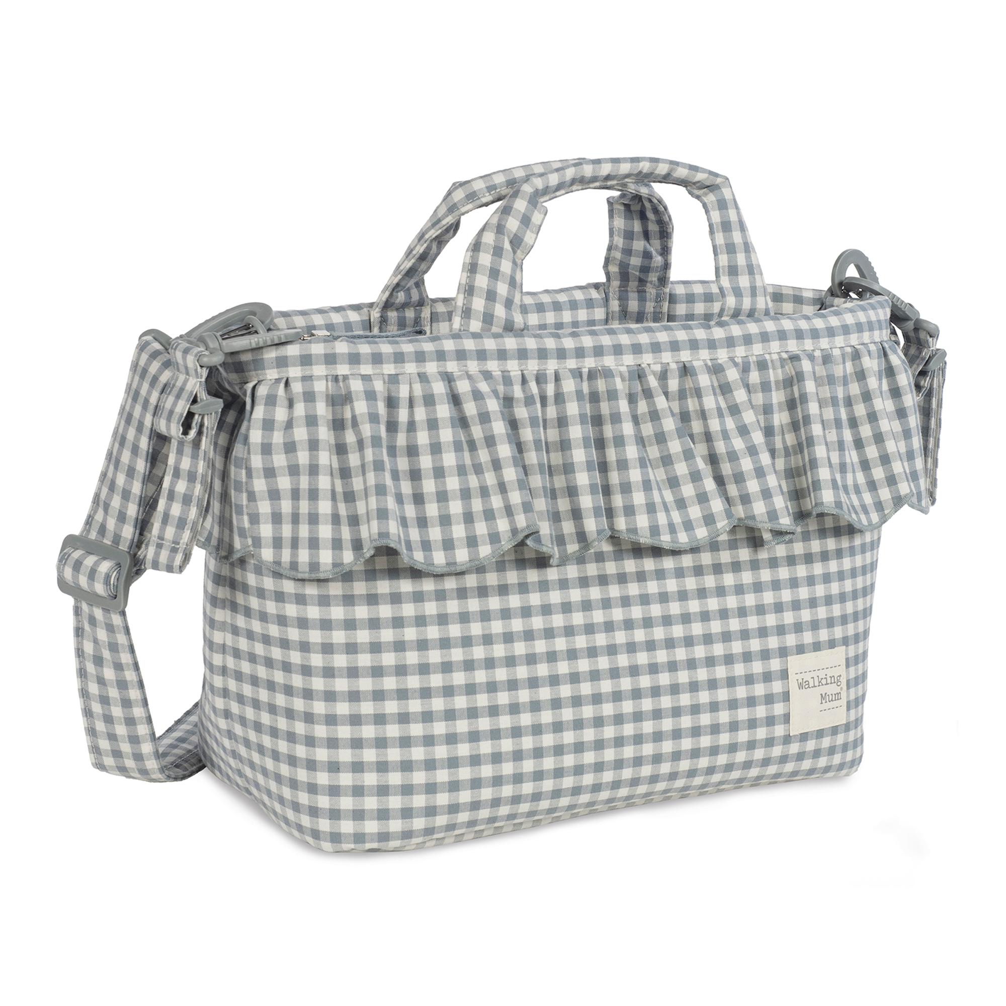 Bolsa em vime Praline Vichy Matcha Verde-4