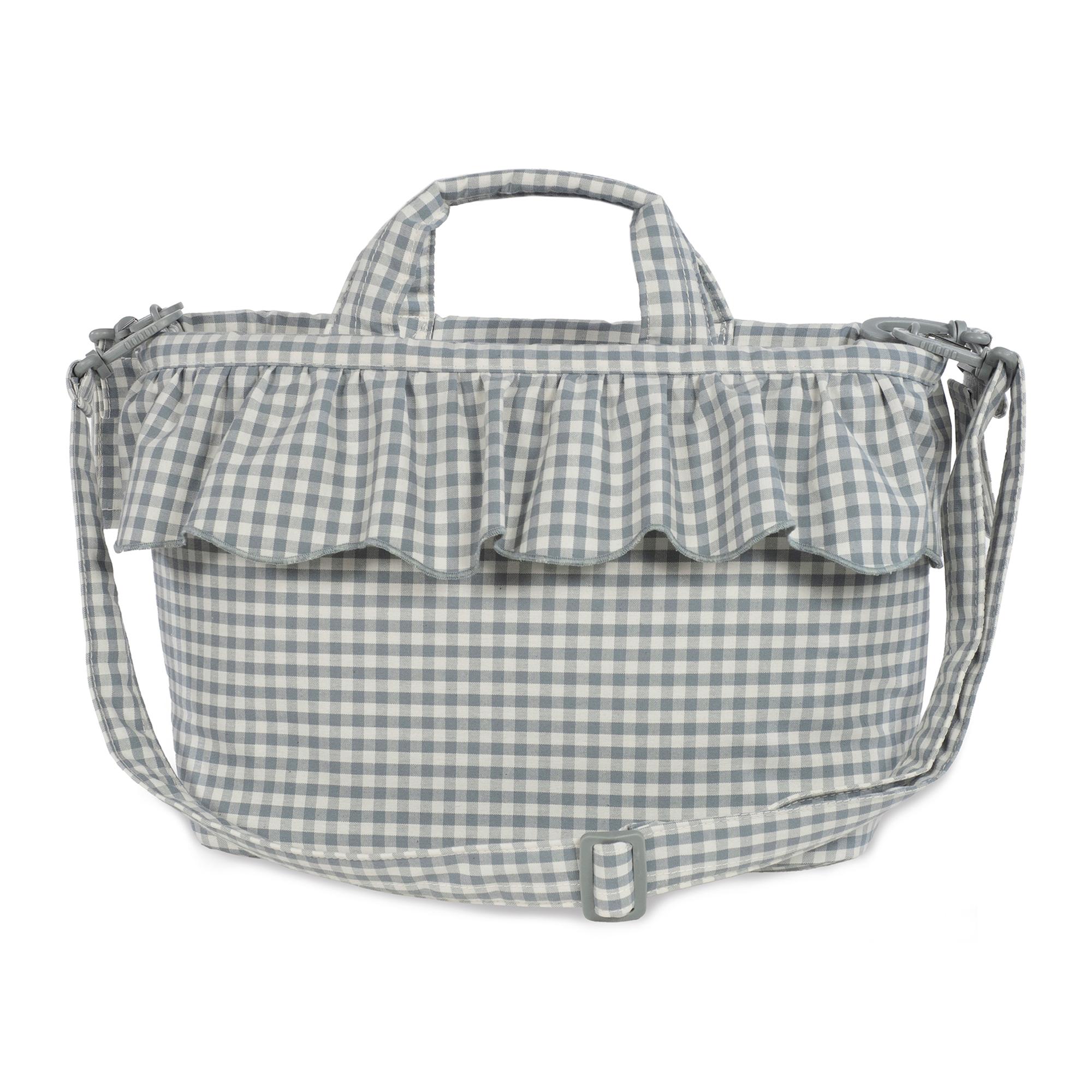 Bolsa em vime Praline Vichy Matcha Verde-6