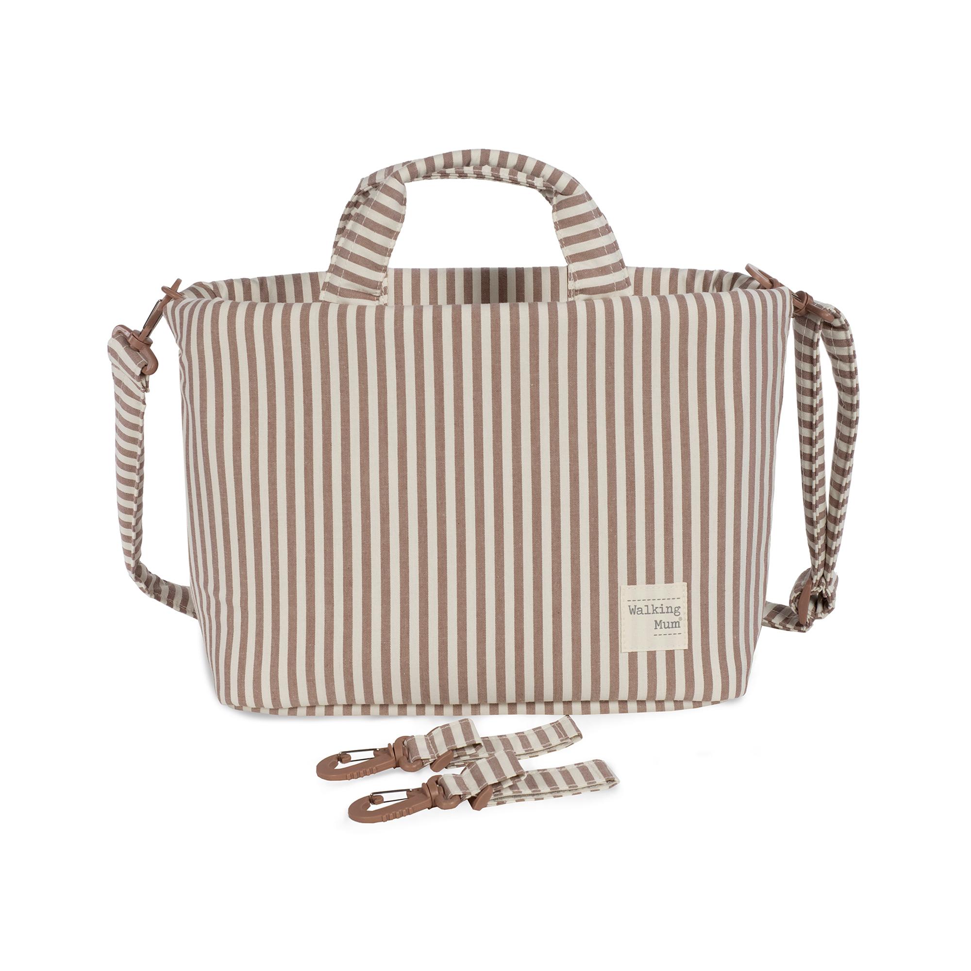 Bolsa em vime Praline Riscas Moka Telha-2