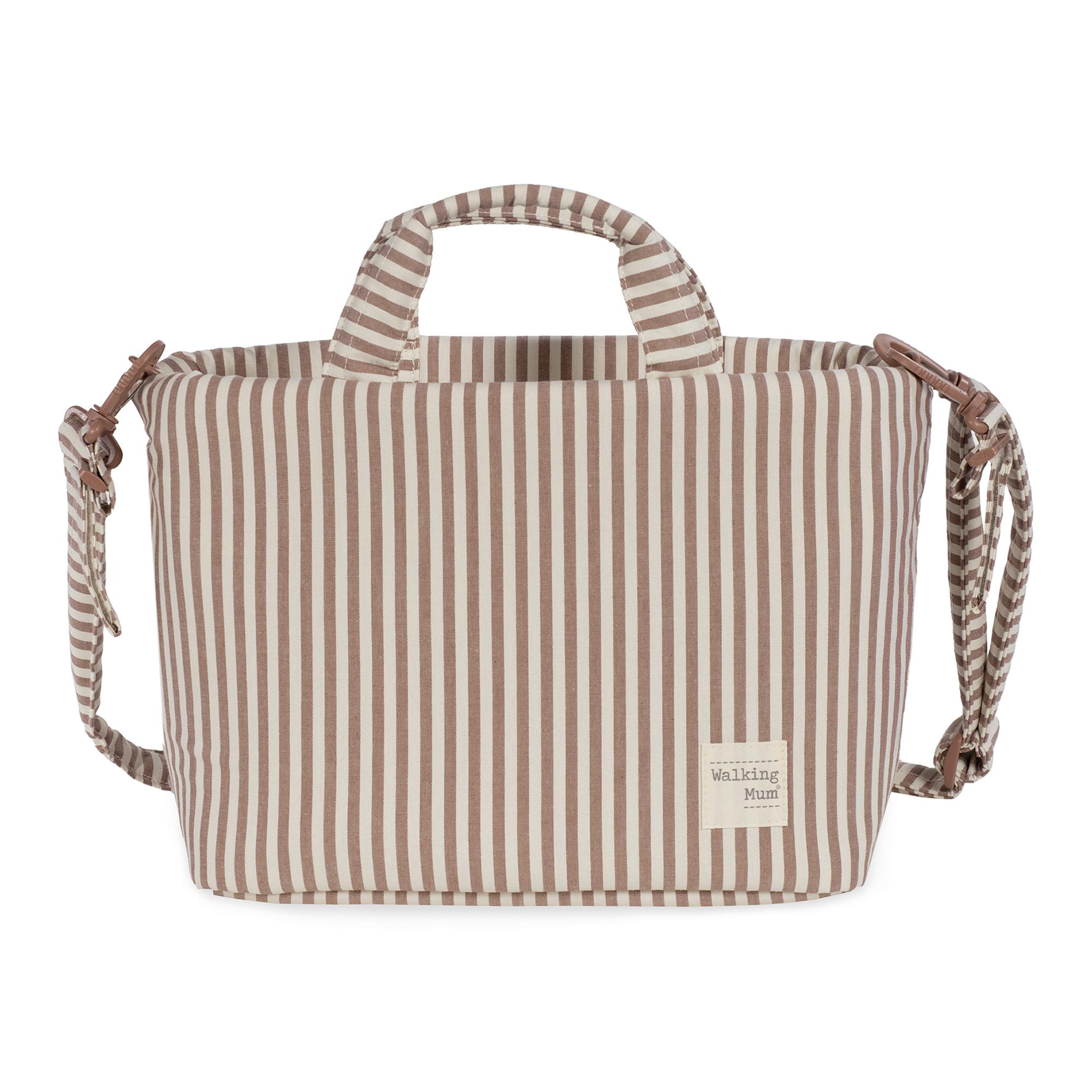 Bolsa em vime Praline Riscas Moka Telha-3