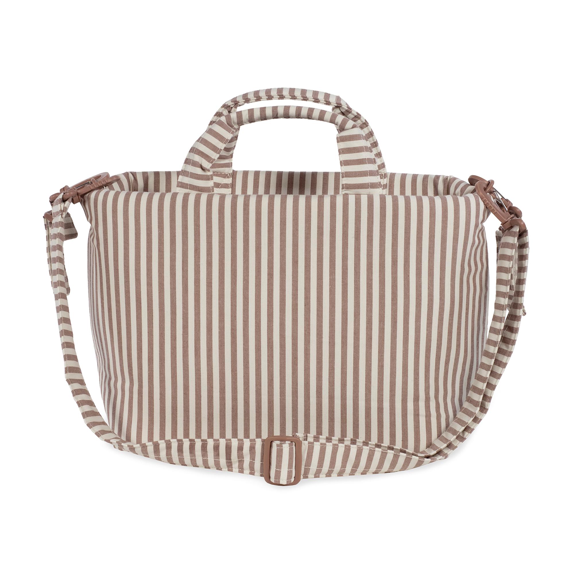 Bolsa em vime Praline Riscas Moka Telha-6
