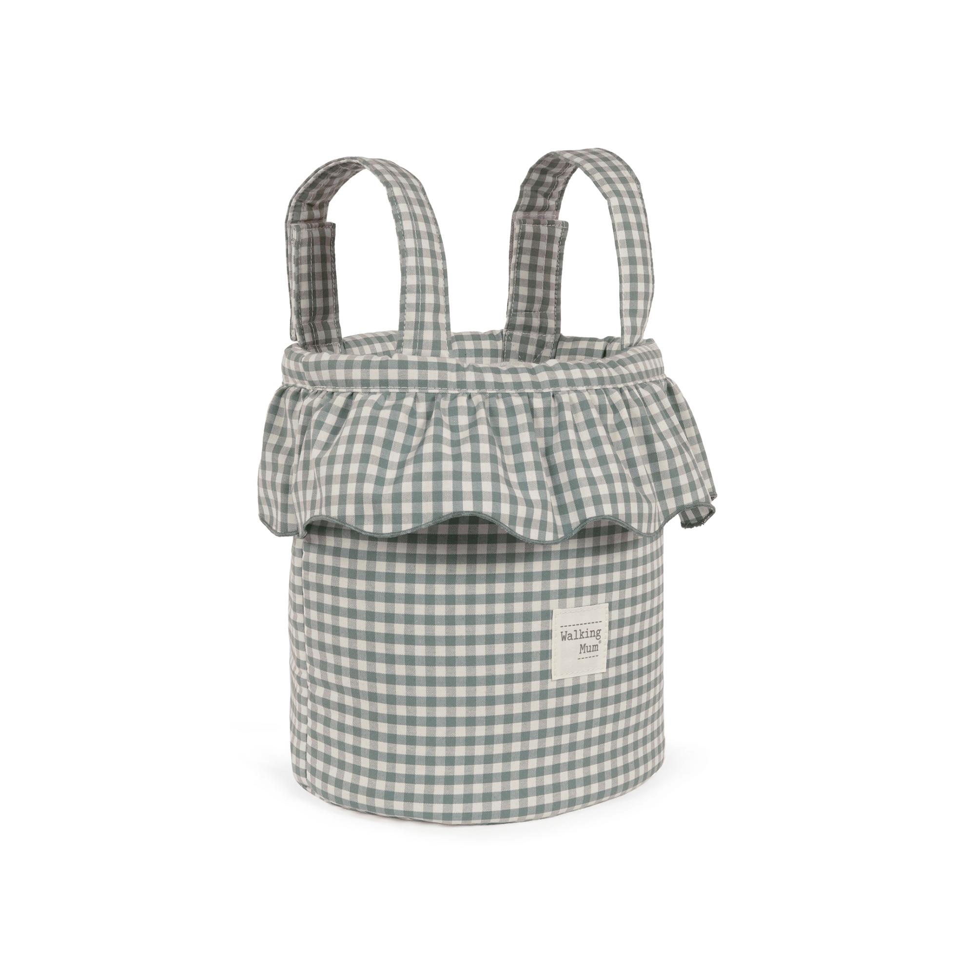 Bolsa Bucket Praliné Vichy Matcha Verde-2