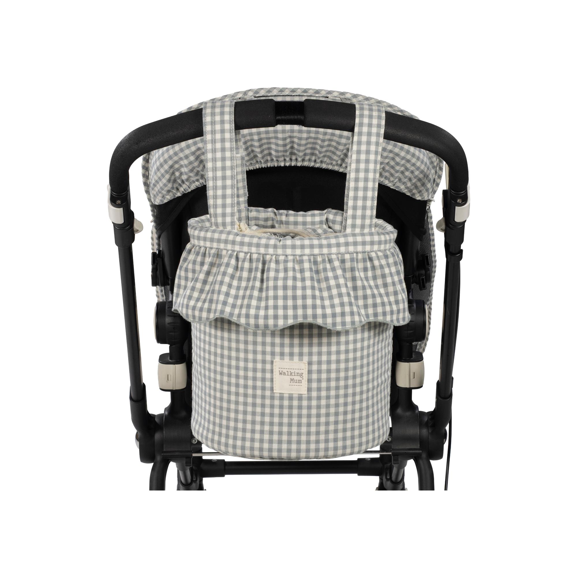 Bolsa Bucket Praliné Vichy Matcha Verde-7