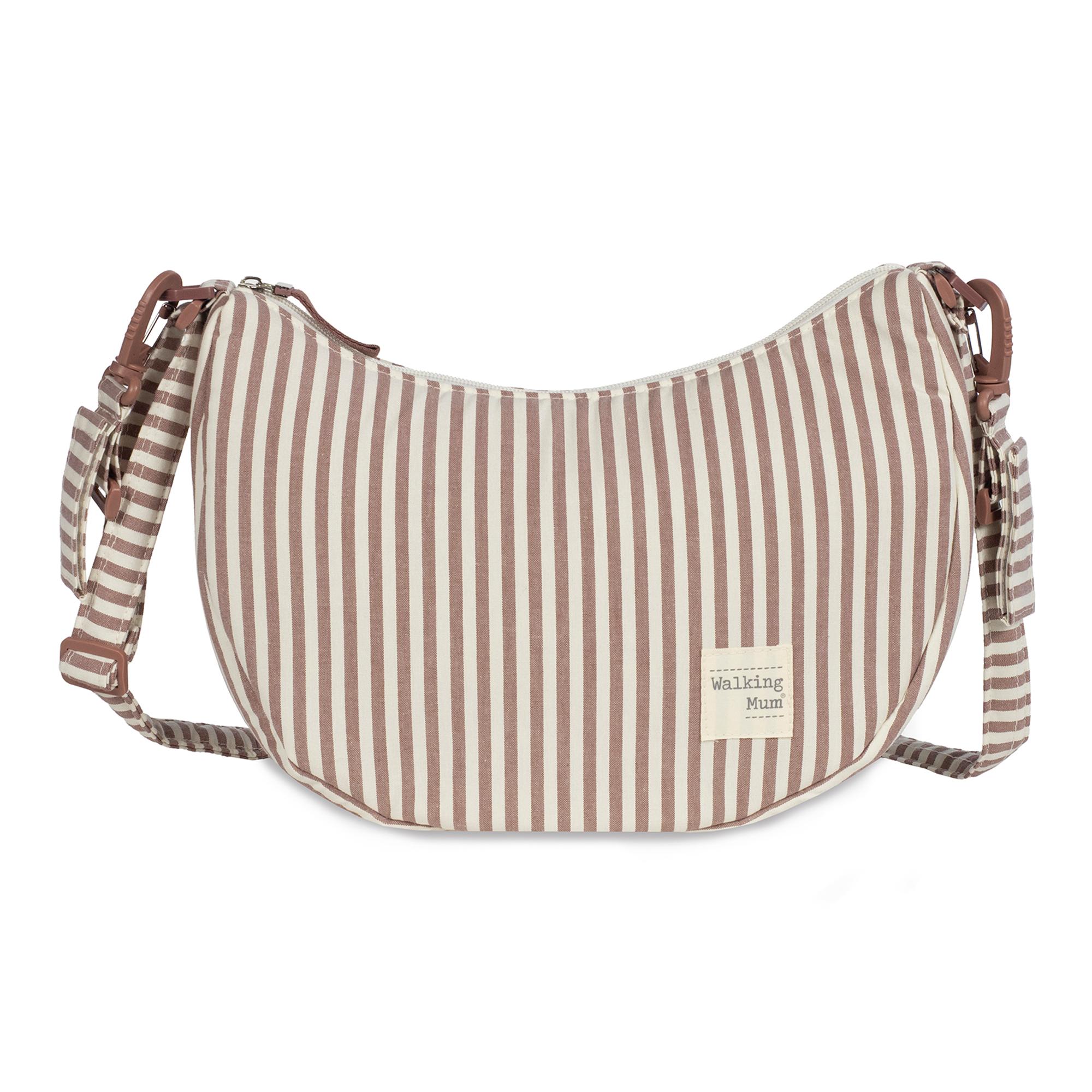 Bolsa tiracolo Góndola Praliné Riscas Mocha Telha-2