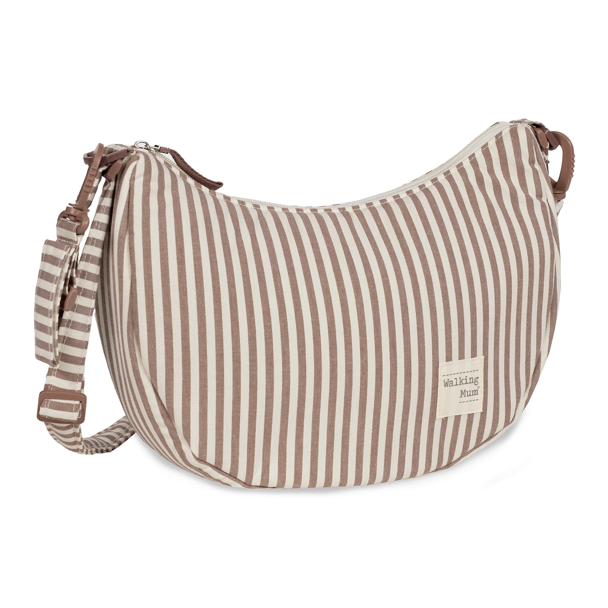 Bolsa tiracolo Góndola Praliné Riscas Mocha Telha-3