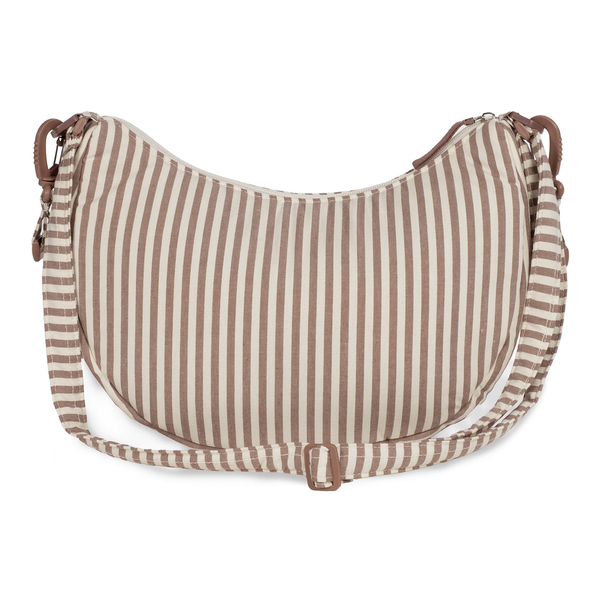 Bolsa tiracolo Góndola Praliné Riscas Mocha Telha-5