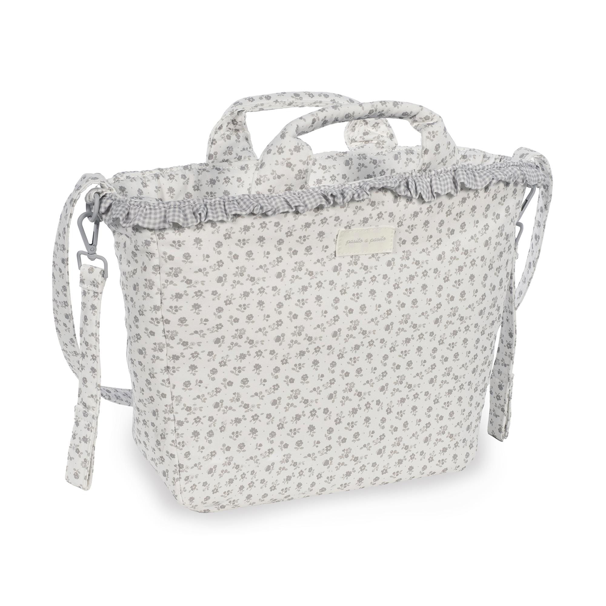 Bolsa Little Bloom Flor Cinzento Cinzento-claro-4