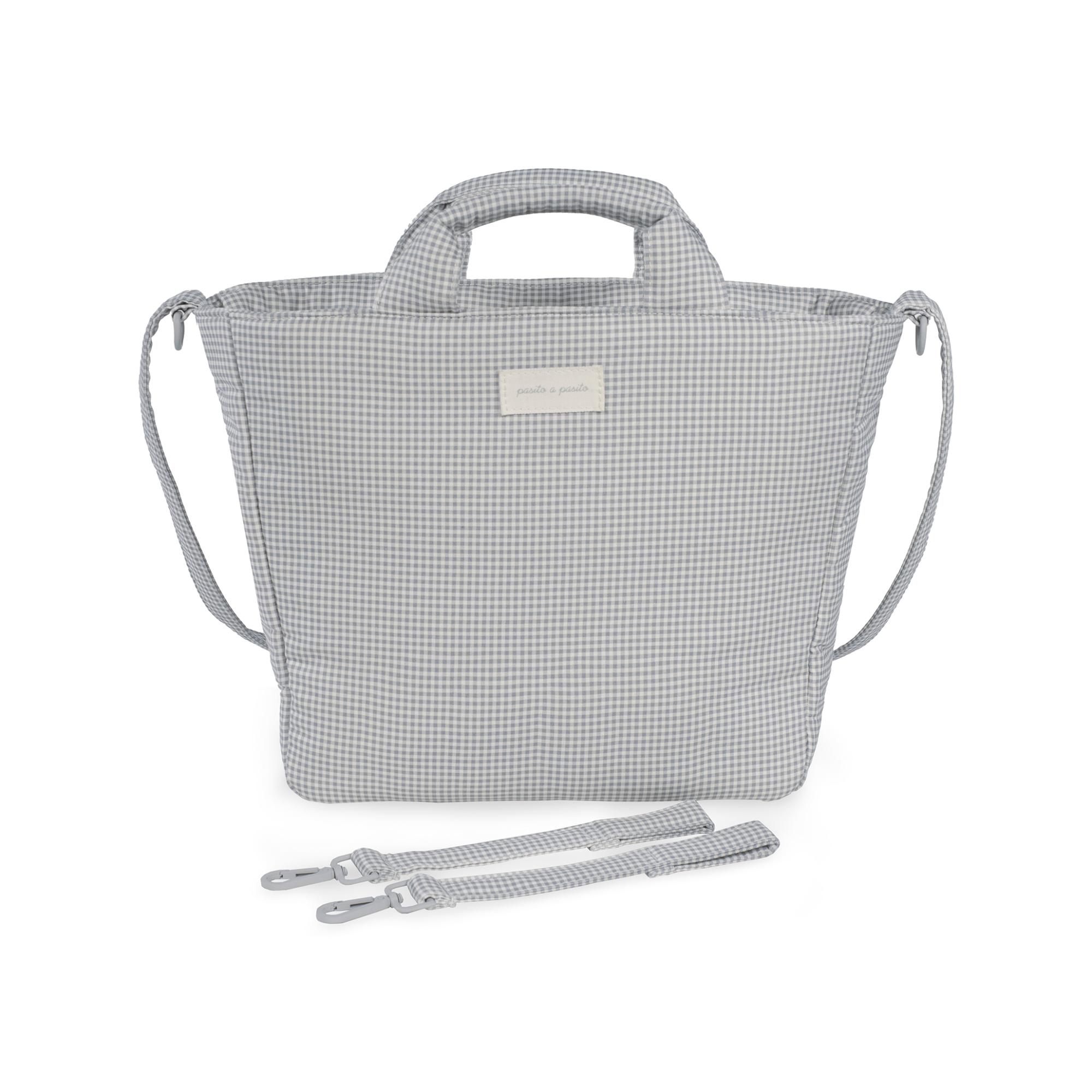 Bolsa Little Bloom Vichy Cinzento Cinzento-claro-2