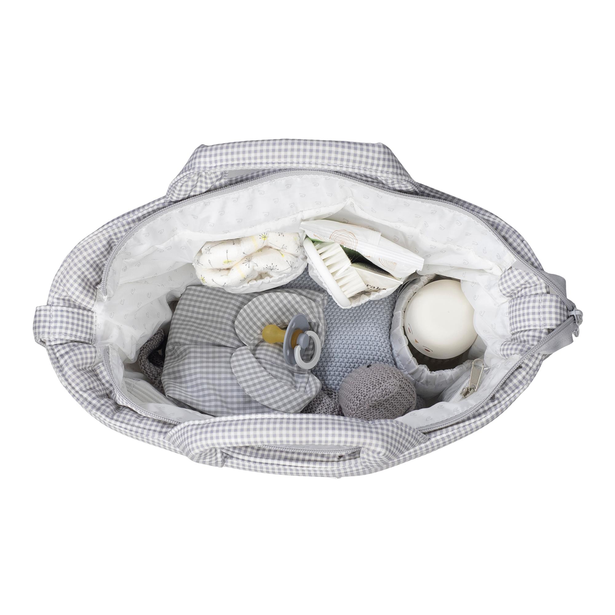 Bolsa Little Bloom Vichy Cinzento Cinzento-claro-7