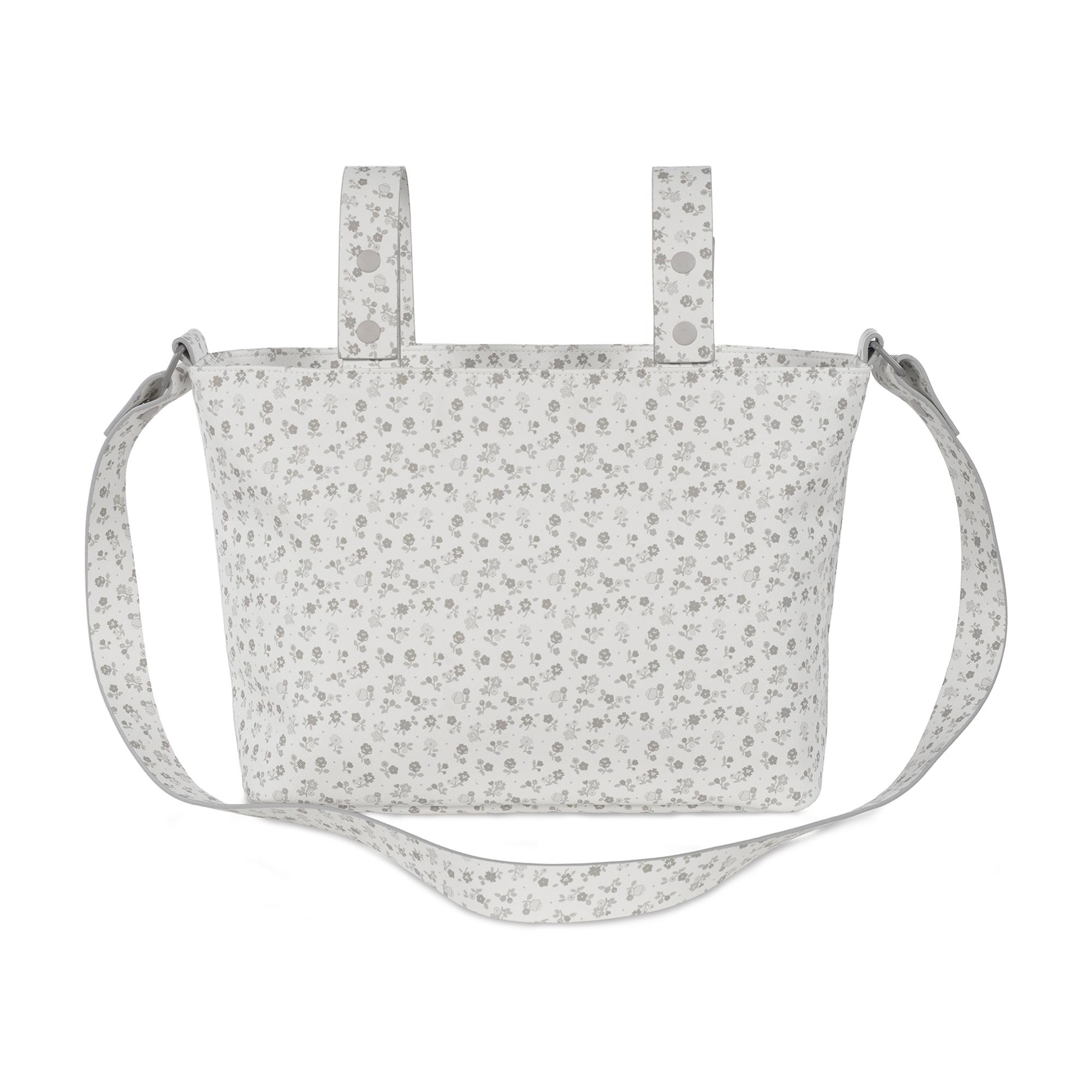 Bolsa tiracolo em pele Little Bloom Flor Cinzento Cinzento-claro-4