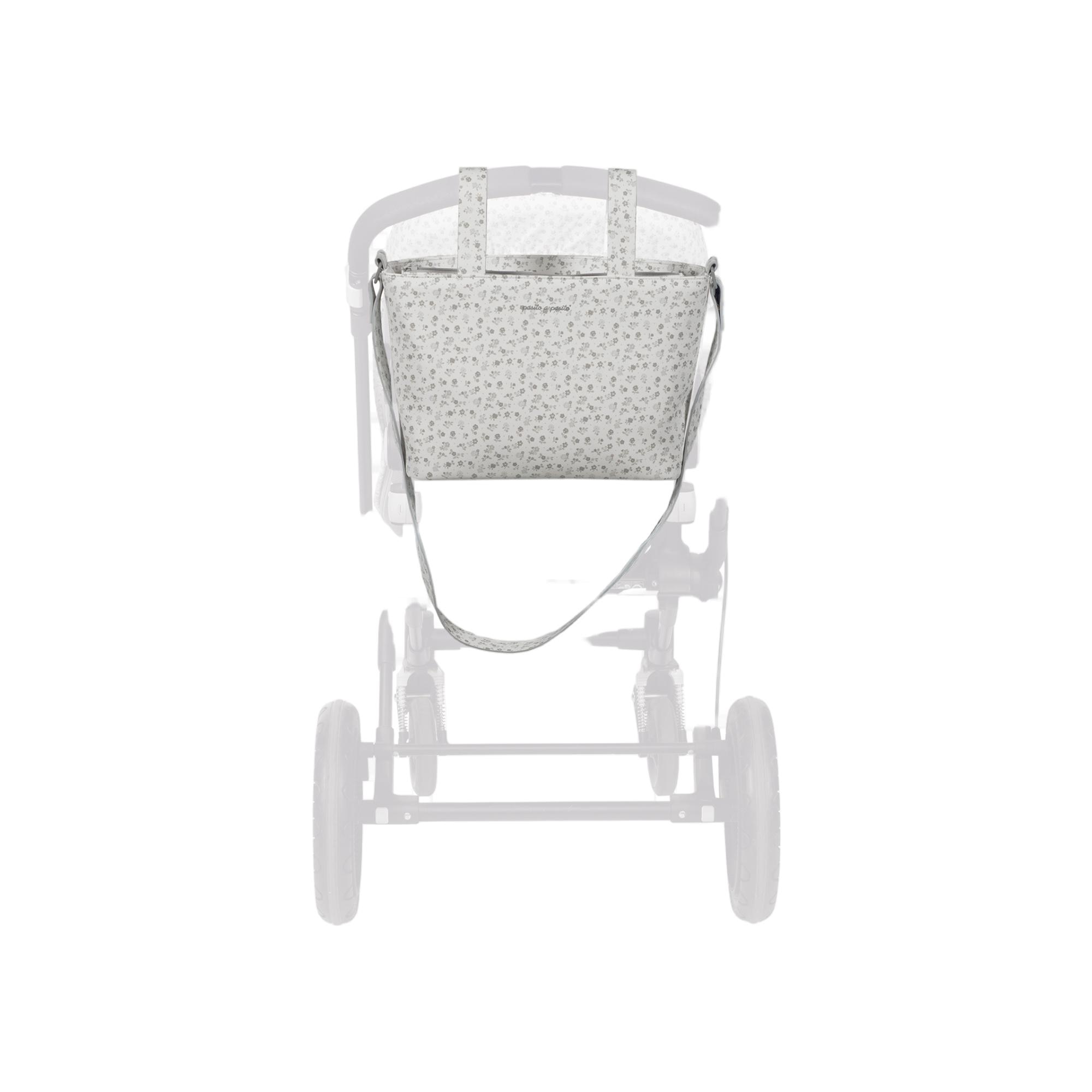 Bolsa tiracolo em pele Little Bloom Flor Cinzento Cinzento-claro-7