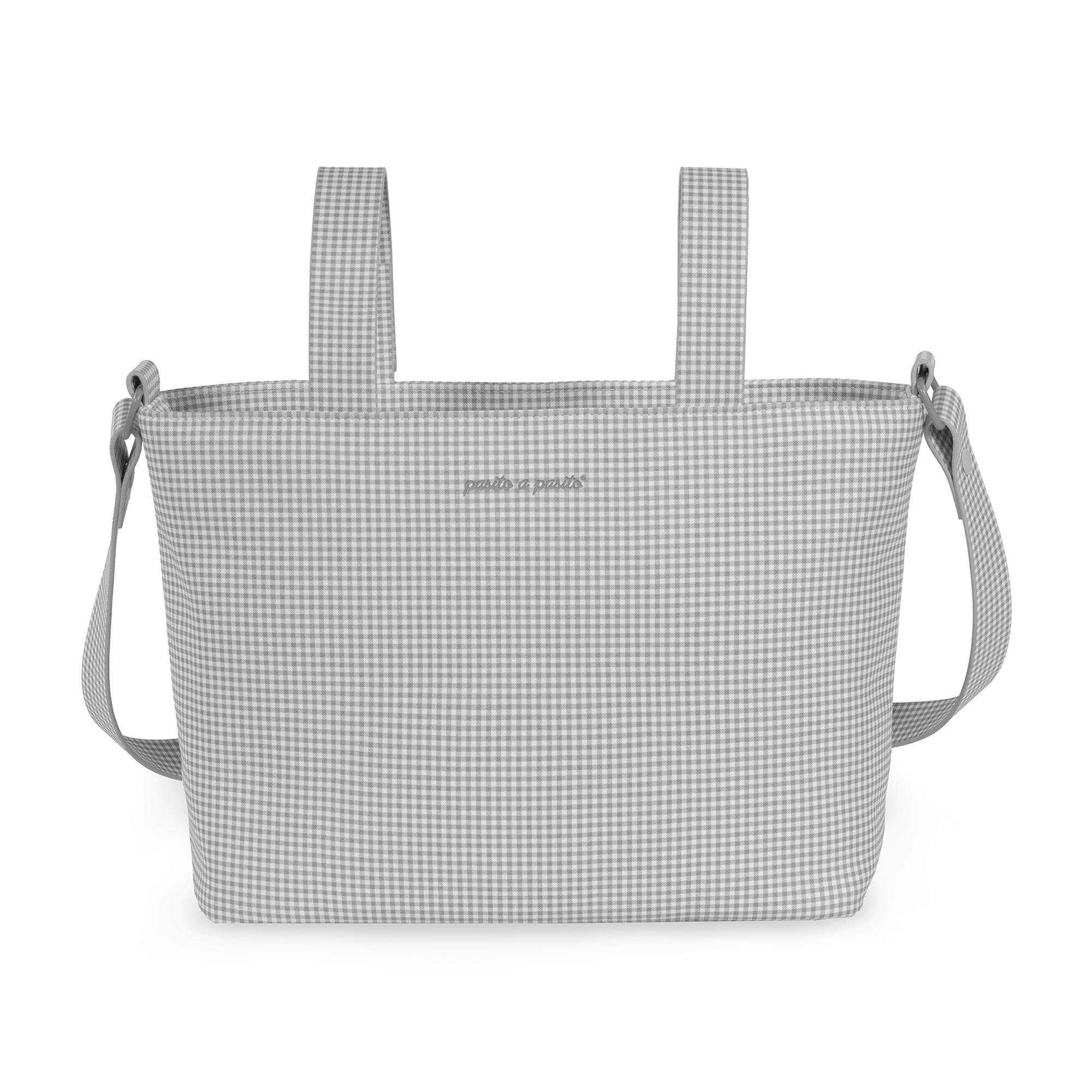 Bolsa tiracolo em pele Little Bloom Vichy Cinzento Cinzento-claro-1