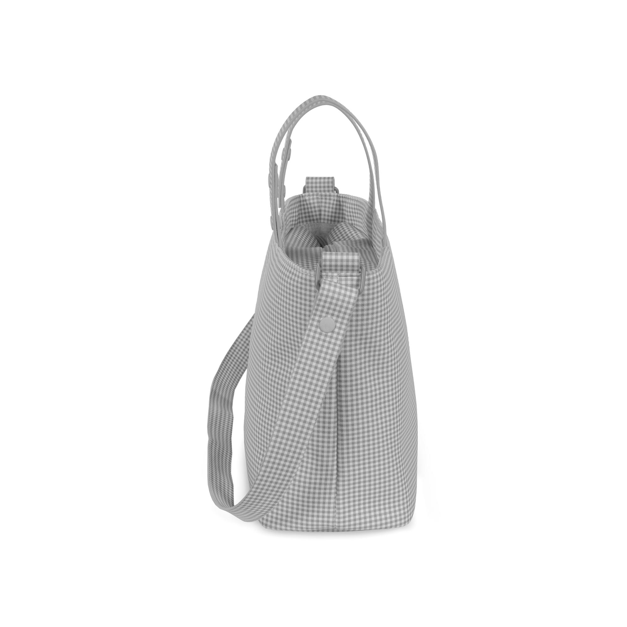 Bolsa tiracolo em pele Little Bloom Vichy Cinzento Cinzento-claro-3