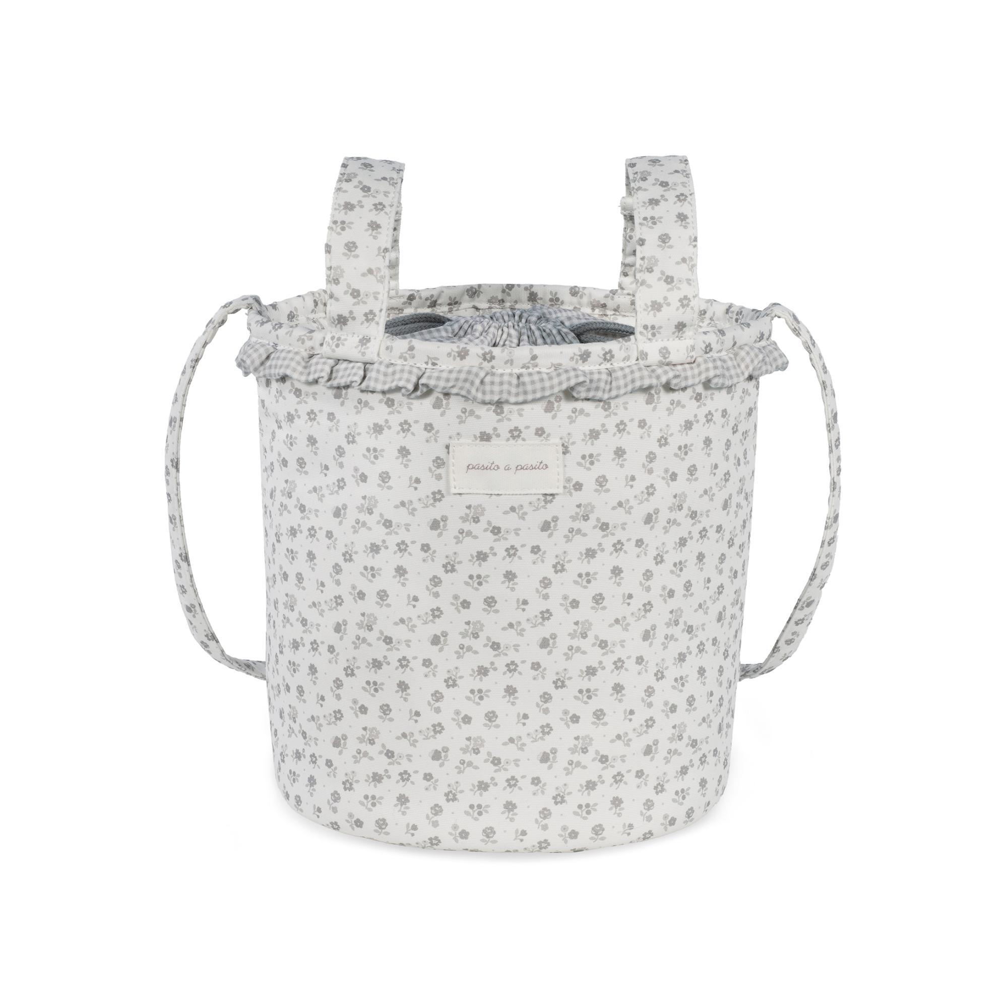 Mala Bucket Little Bloom Flor - Cinzento Cinzento-claro-1