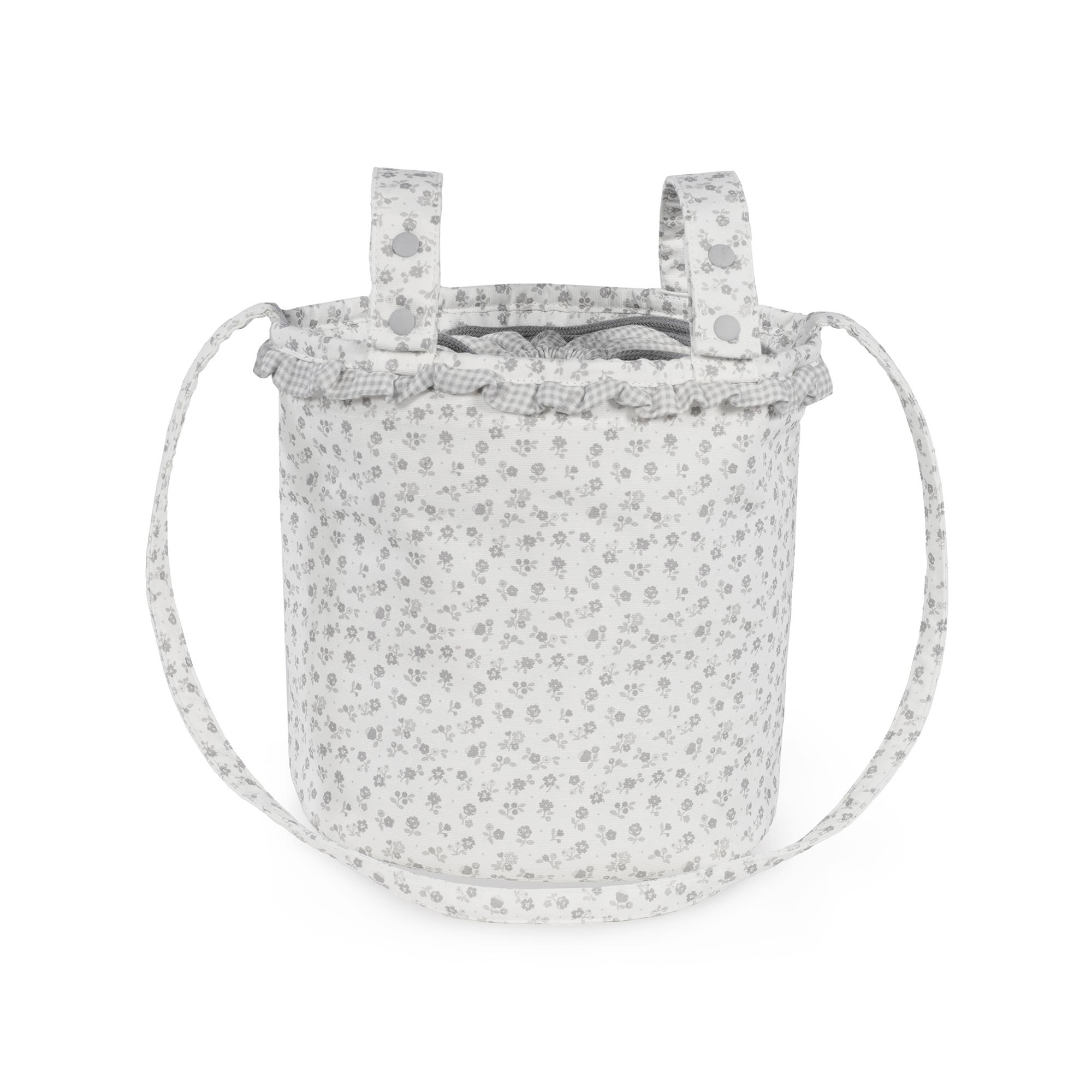 Mala Bucket Little Bloom Flor - Cinzento Cinzento-claro-4