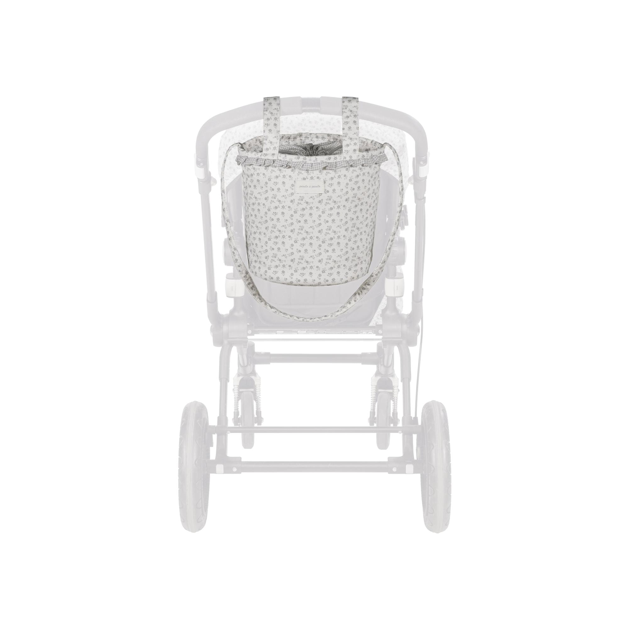 Mala Bucket Little Bloom Flor - Cinzento Cinzento-claro-7