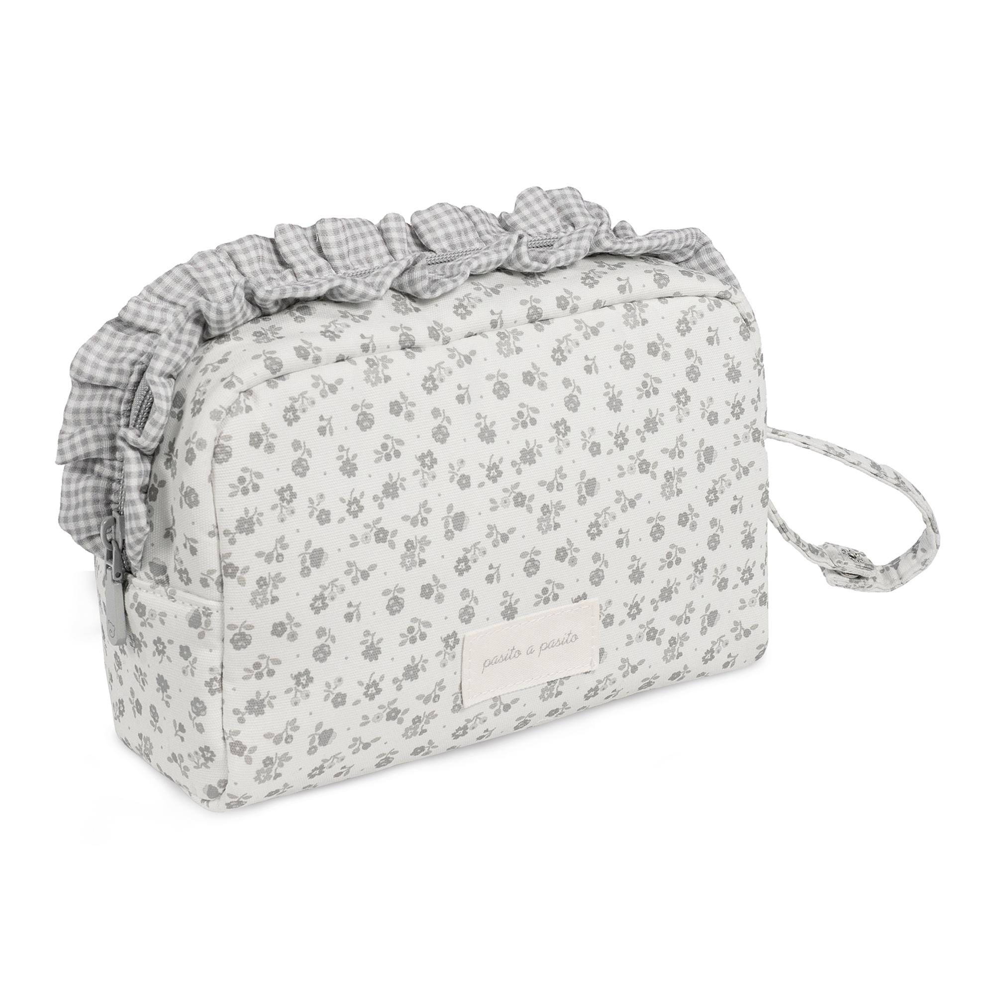 Necessaire Little Bloom Flor Cinzento Cinzento-claro-2