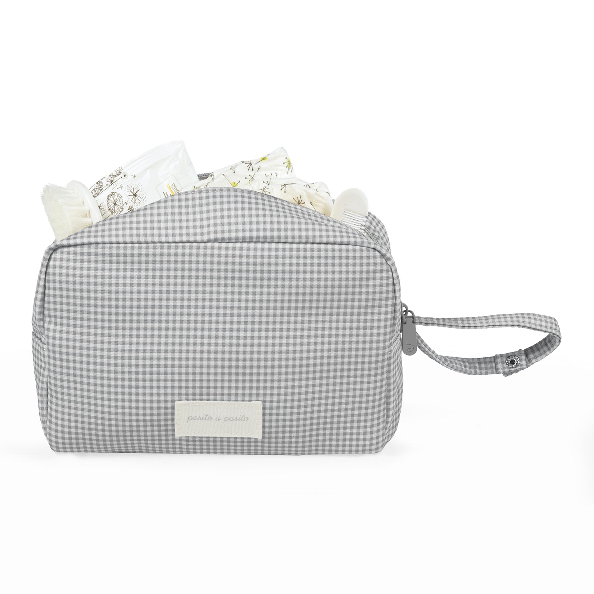 Necessaire Little Bloom Vichy Cinzento Cinzento-claro-4