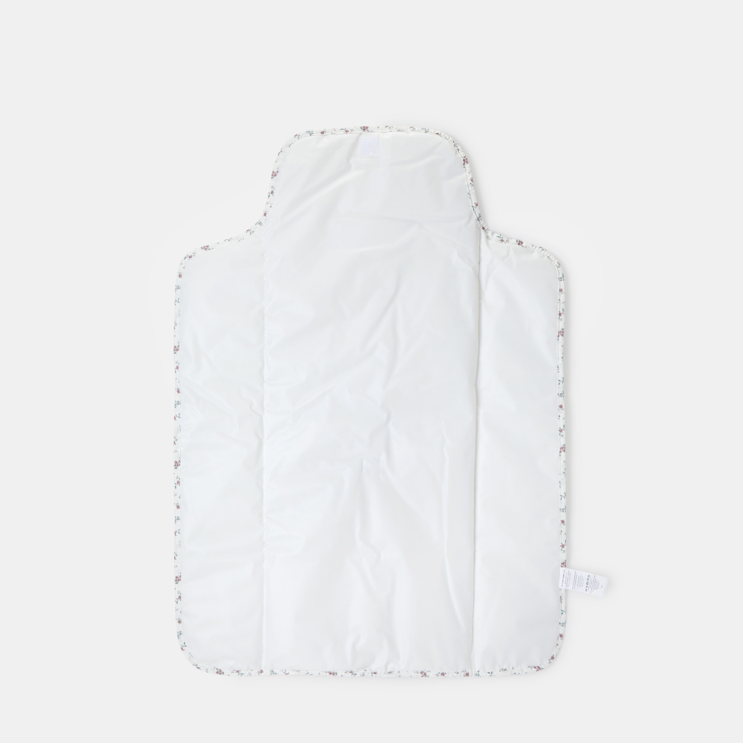 Muda Fraldas de Viagem Acolchoado Flores Branco-2