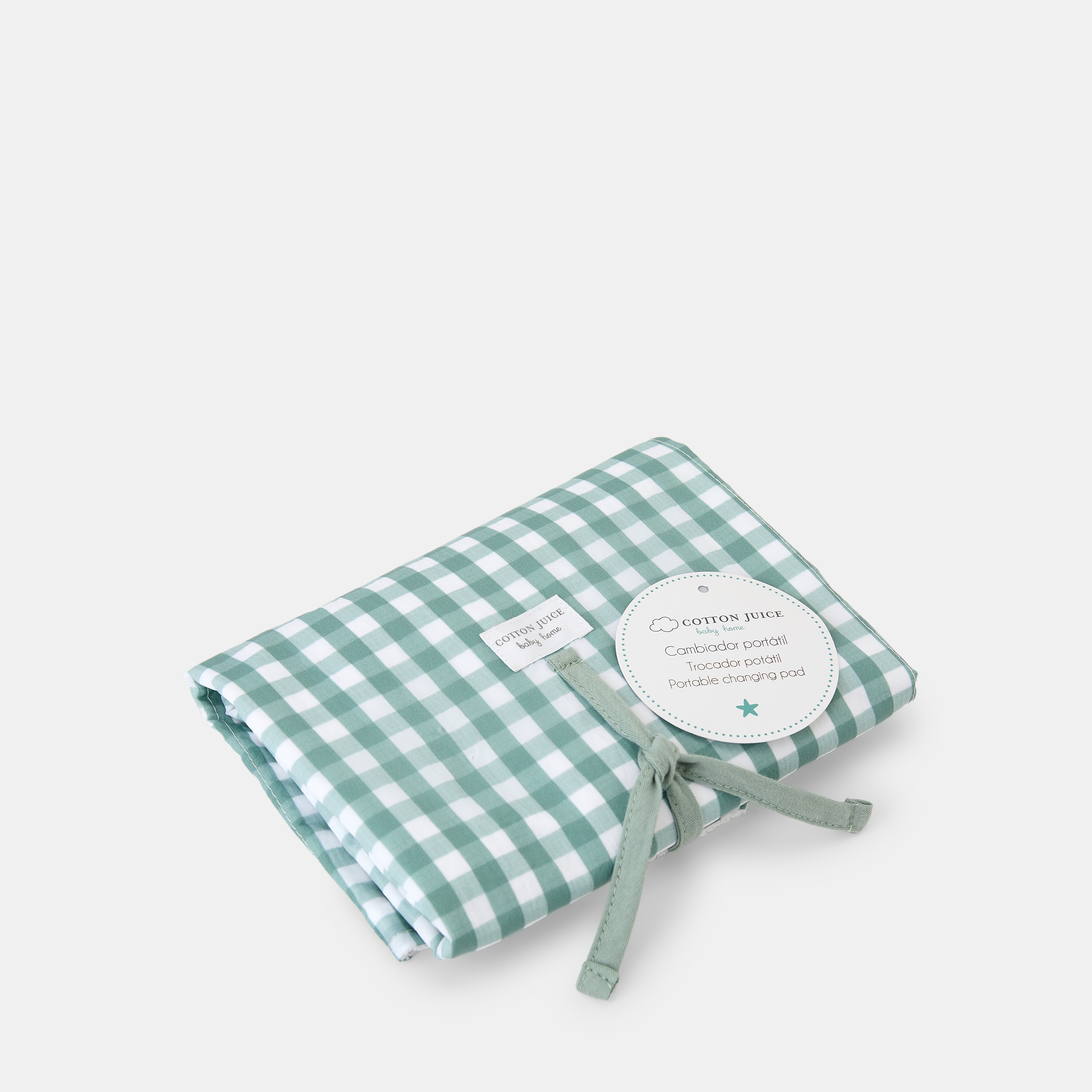 Cambiador de viaje Cotton Juice Baby Home Vichy Verde Verde-5