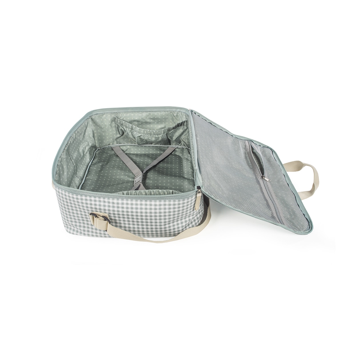 Mala de Maternidade I Love Vichy Verde-5