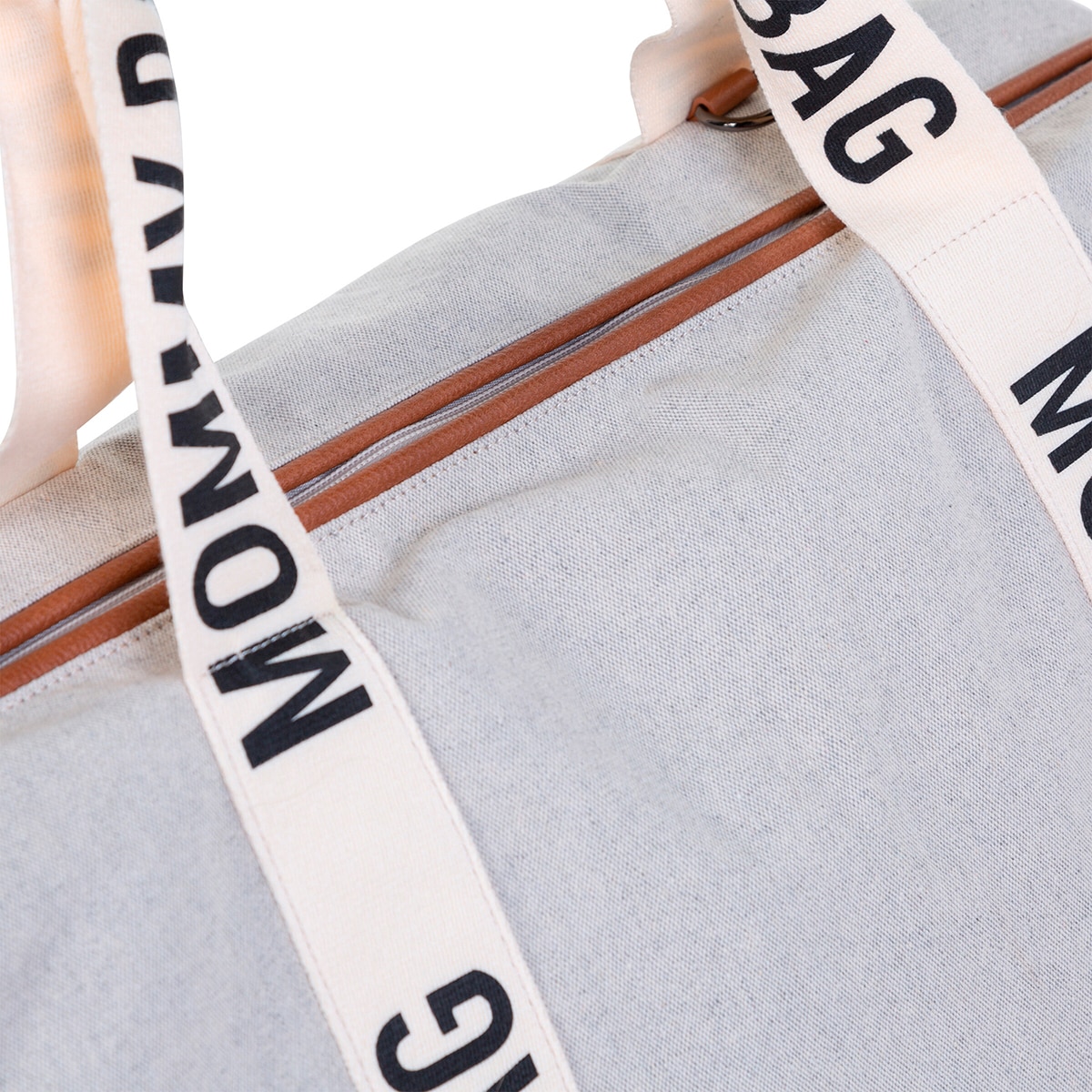 Imagen 5 de Bolso Maternidad Childhome Mommy Bag Signature Canvas - Blanco roto Blanco roto