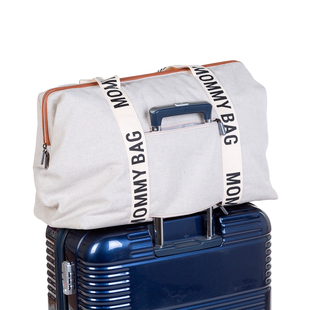 Imagen 9 de Bolso Maternidad Childhome Mommy Bag Signature Canvas - Blanco roto Blanco roto