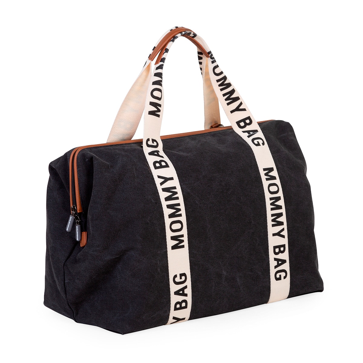 Imagen 2 de Bolso Maternidad Childhome Mommy Bag Signature Canvas - Negro Negro