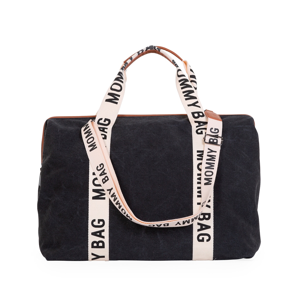 Imagen 4 de Bolso Maternidad Childhome Mommy Bag Signature Canvas - Negro Negro