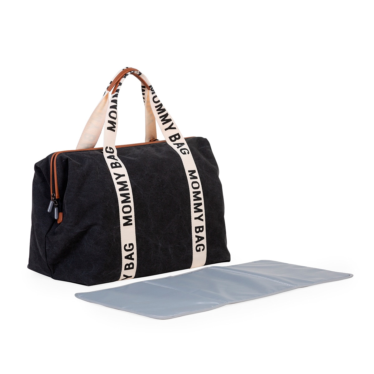 Imagen 5 de Bolso Maternidad Childhome Mommy Bag Signature Canvas - Negro Negro