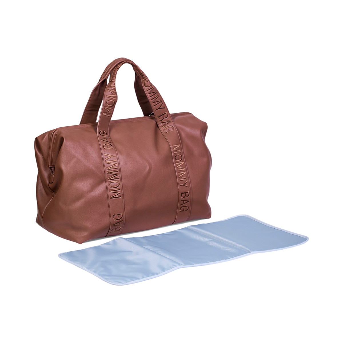 Mala Mommy Bag Signature em Polipele Castanho-escuro-3