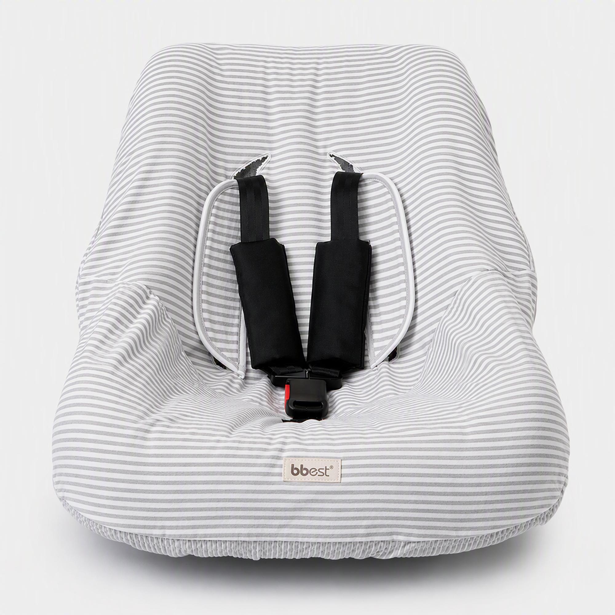 Funda grupo 0 Bbest básica rayas Gris Gris-1