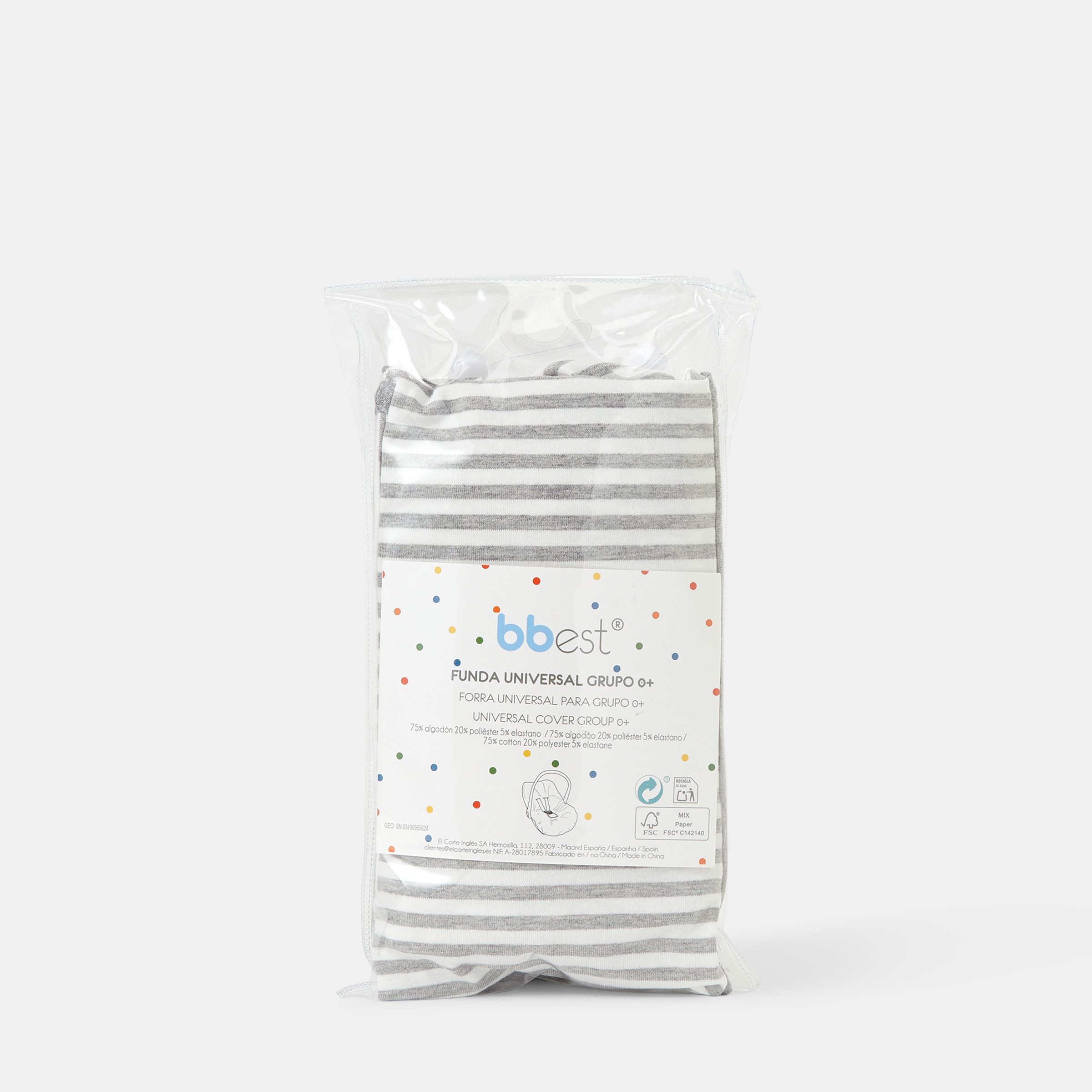 Funda grupo 0 Bbest básica rayas Gris Gris-6