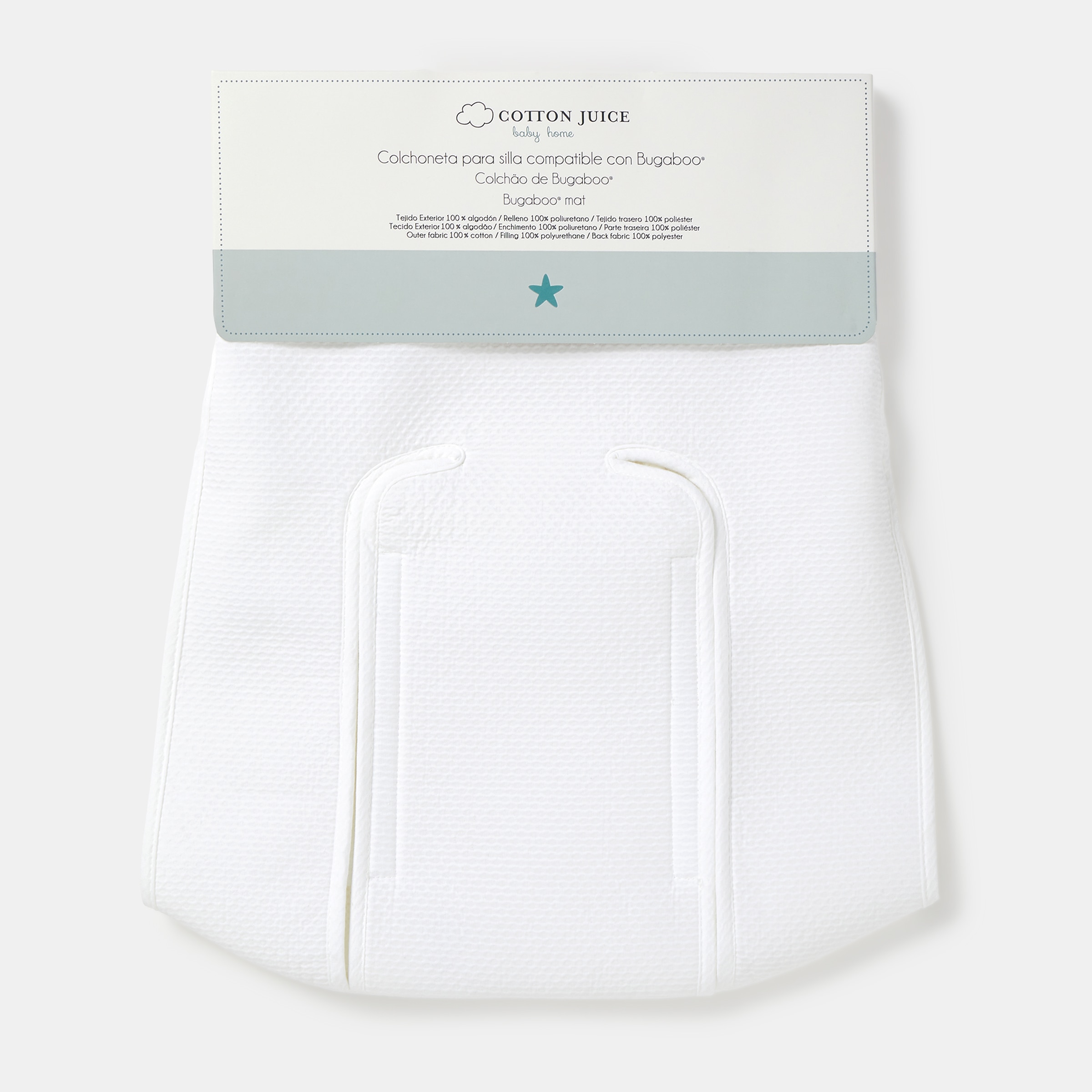 Funda Silla universal Cotton Juice Baby Home Clásico piqué - Blanco Blanco-5