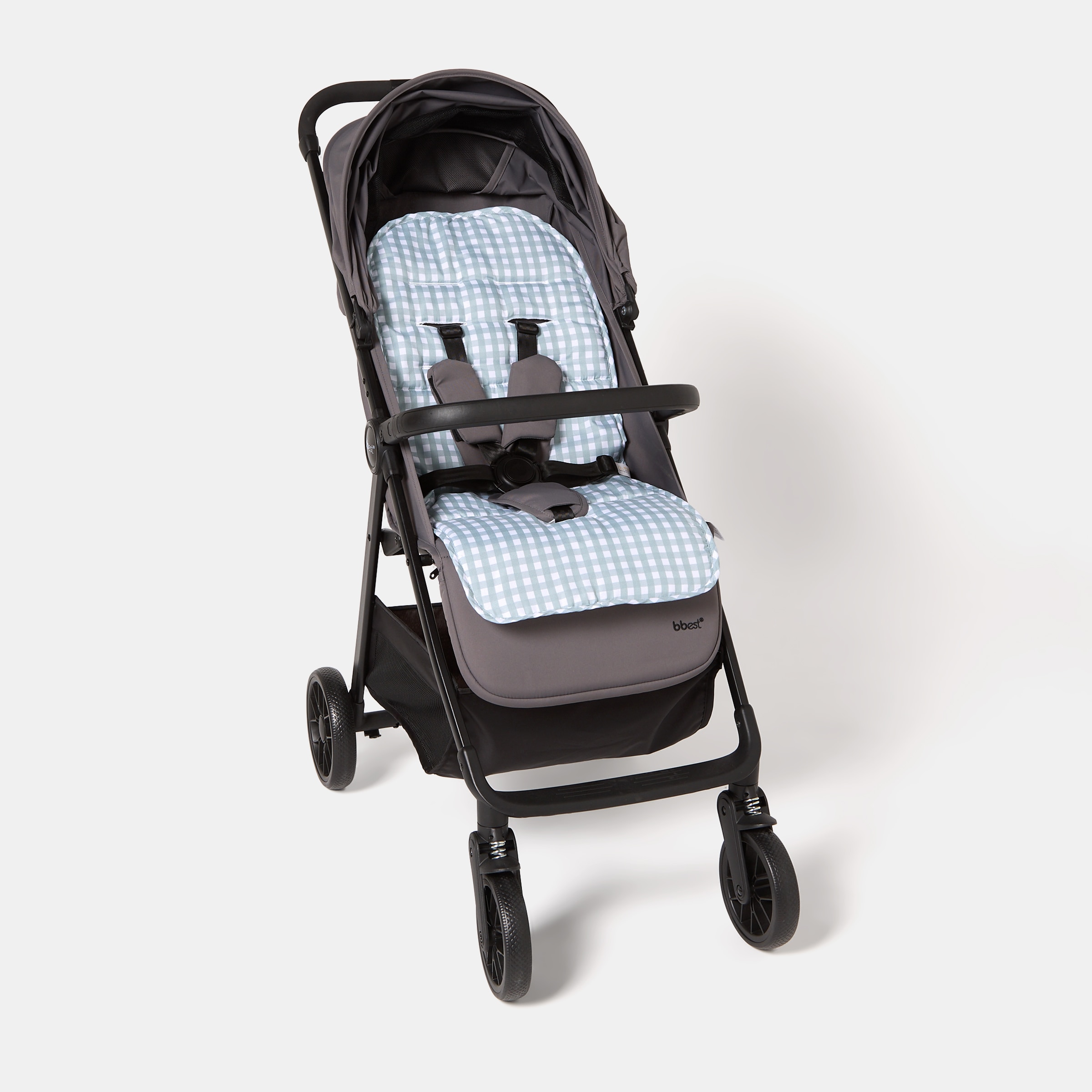 Imagem 0 de Acolchoado para carrinho Cotton Juice Baby Home, reversível, padrão Vichy