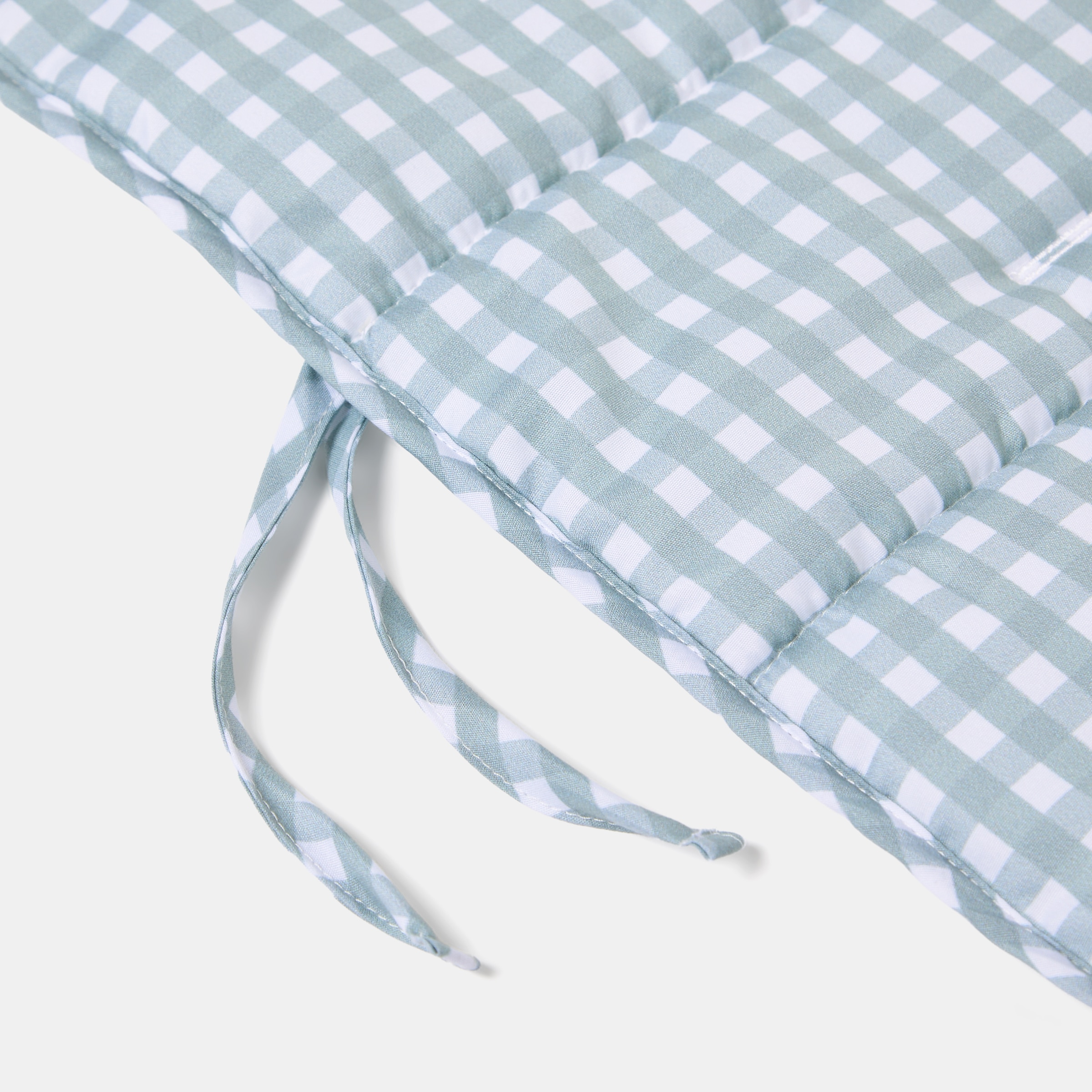 Acolchoado para carrinho Cotton Juice Baby Home, reversível, padrão Vichy Verde Água-4