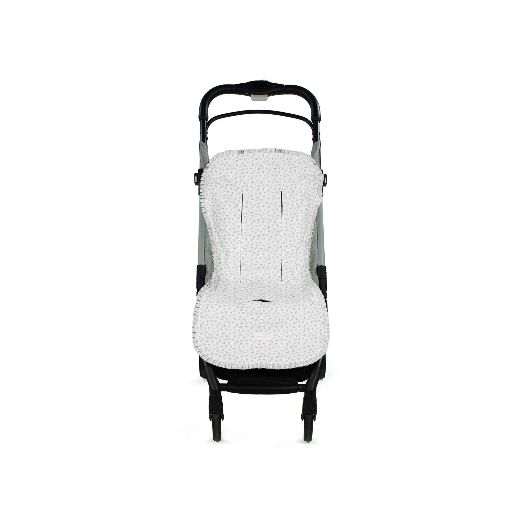 Acolchoado Little Bloom Flor Cinzento Cinzento-claro-3