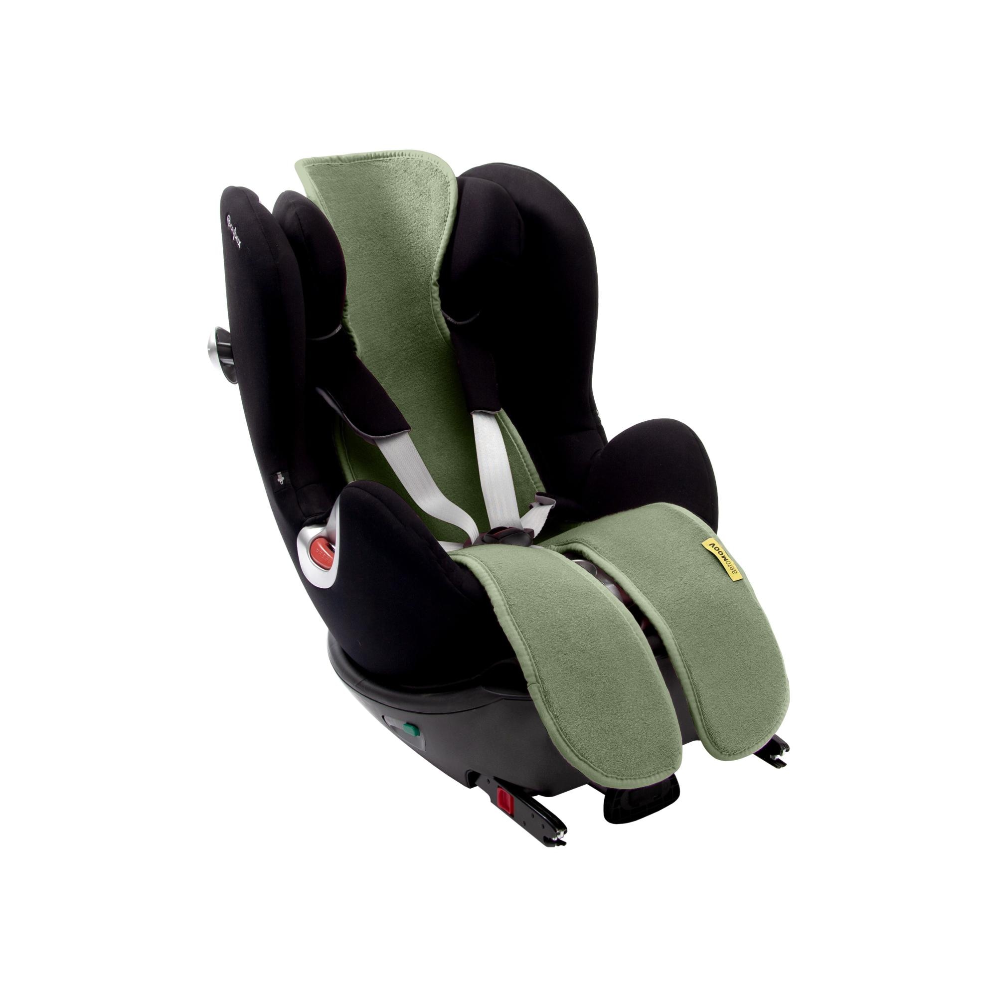 Colchoneta silla auto 3D Airlayer Aeromoov Grupo 2/3 arnés - Verde militar Verde militar-4